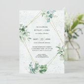 Begroting Eucalyptus Greenery in één bruiloft Kaart (Staand voorkant)