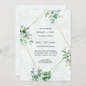 Begroting Eucalyptus Greenery in één bruiloft Kaart (Voorkant / Achterkant)