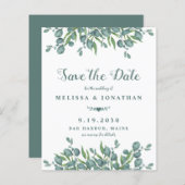 Begroting Eucalyptus Greenery QR Code sparen de Da (Voorkant / Achterkant)