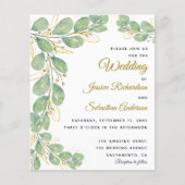 Begroting Eucalyptus Greenery Wedding Invitations (Voorkant)