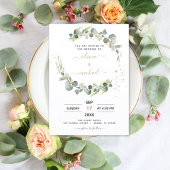 Begroting Eucalyptus Greenery Wedding Invitations Flyer