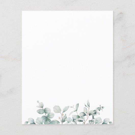 Begroting Eucalyptus Greenery Wedding Save the Dat (Achterkant)