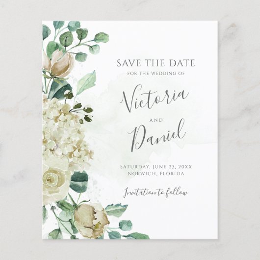 Begroting Eucalyptus Greenery Wedding Save the Dat (Voorkant)