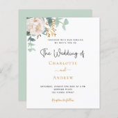 Begroting eucalyptus greenery white floral bruilof (Voorkant / Achterkant)