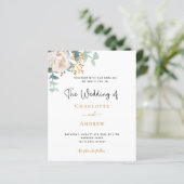 Begroting eucalyptus greenery white floral bruilof (Staand voorkant)