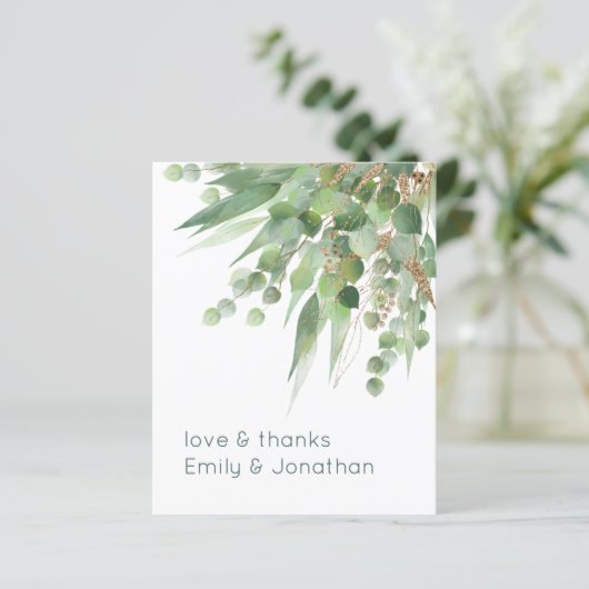 Begroting Eucalyptus leet bruiloft Hartelijk dank (Staand voorkant)