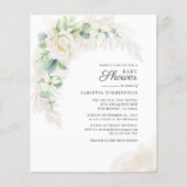 Begroting Eucalyptus Pampas Grass Girl Baby shower (Voorkant)