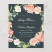 Begroting Eucalyptus & Peonies Gray Baby shower (Voorkant)