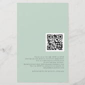 Begroting Eucalyptus QR-code bruiloften uitnodigen (Achterkant)