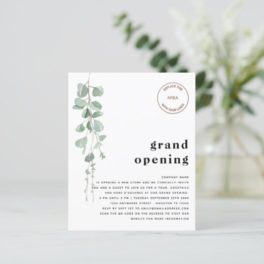 Begroting Eucalyptus QR-code Winkel grote opening  (Staand voorkant)