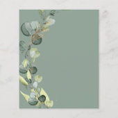 Begroting Eucalyptus Sage Green Greenery Invitatio (Achterkant)