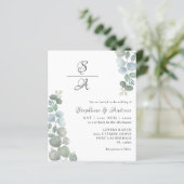 Begroting Eucalyptus Sage Green Weddenschap (Staand voorkant)