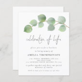 Begroting Eucalyptus - viering van de uitnodiging  (Voorkant / Achterkant)