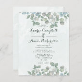 Begroting Eucalyptus Waterverf groene bruiloft (Voorkant / Achterkant)