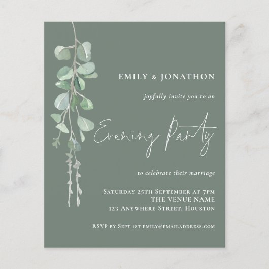 Begroting Eucalyptus Weddenschap Avond (Voorkant)