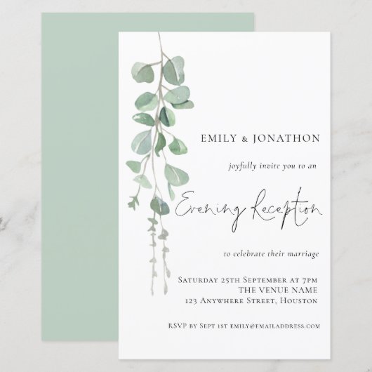 Begroting Eucalyptus Weddenschappen Avond Ontvangs (Voorkant / Achterkant)