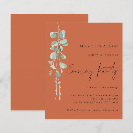 Begroting Eucalyptus Wedding Evening Party Terraco (Voorkant / Achterkant)