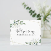 BEGROTING Eucalyptus word je mijn Bridesmaid? Kaar (Staand voorkant)