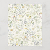 Begroting Floral 40th Birthday Invitation Flyer (Achterkant)