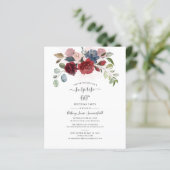 Begroting Floral 60th Birthday Eucalyptus Invitati (Staand voorkant)