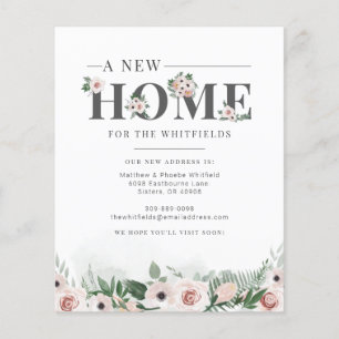 Begroting Floral Address Change Moving Notice