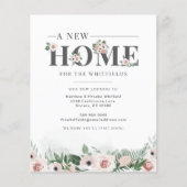 Begroting Floral New Address Moving Announge (Voorkant)