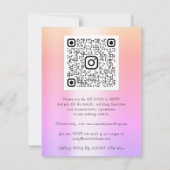 Begroting Floral QR Code Roze holographic Mermaid (Achterkant)