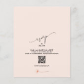 Begroting Floral QR Code Wedding Invitations (Achterkant)