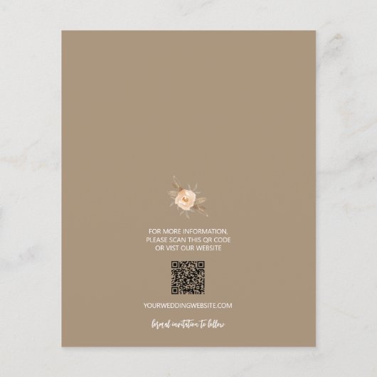 Begroting Floral QR Code Weduwschap met foto's Ops Flyer (Achterkant)