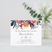 Begroting florale elegant pensioneringspartij (Staand voorkant)