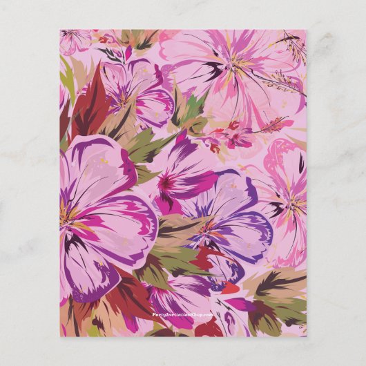 Begroting Florence Waterverf Birthday Party Invita (Achterkant)