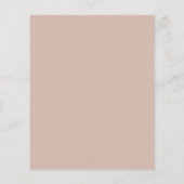 Begroting Formeel Elegant Floral Dusty Pink Weddin (Achterkant)