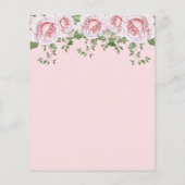 Begroting foto roze florale bruiloft Uitnodiging (Achterkant)