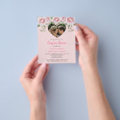 Begroting foto roze koppels douche Uitnodiging Flyer (Hand)