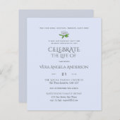 BEGROTING Funeralie Herdenkings UITNODIGING Vierin (Voorkant / Achterkant)