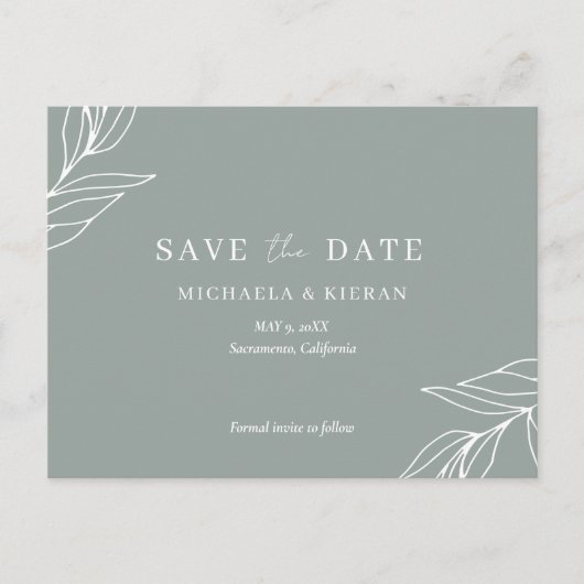 Begroting Garden Wedding Save the Date Aankondigingskaart (Voorkant)