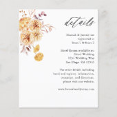 Begroting: Gele Golden Floral Boho - Gegevens (Voorkant)