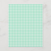 Begroting Gingham Pset in Mint Green Baby shower (Achterkant)