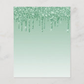 Begroting Glitter Drip Green 18th Birthday Invitat (Achterkant)
