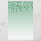 Begroting Glitter Drip Green 18th Birthday Invitat (Achterkant)