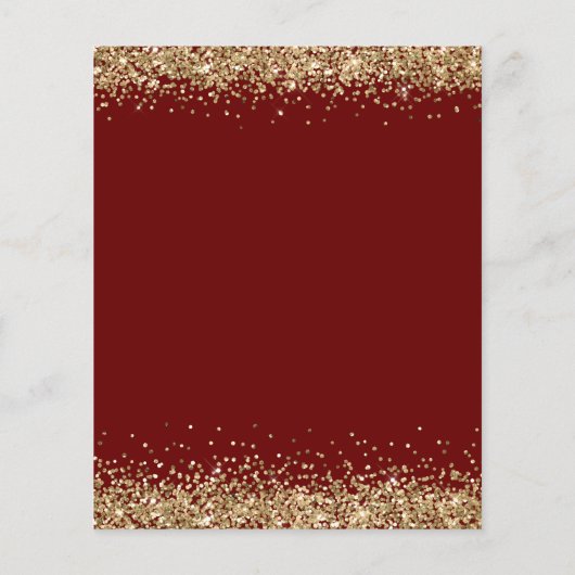 Begroting Glitter Gold Blood Red 21st Hartelijk da (Achterkant)
