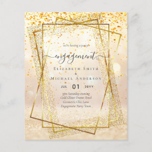 BEGROTING Glitzy Glam ENGAGEMENT Party Flyer