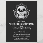 Begroting Gothic Skull Halloween Uitnodigingen (Voorkant)