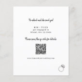 Begroting grappig foto QR CODE verloving bekendmak Flyer (Achterkant)