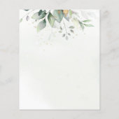 Begroting Greenery Eucalyptus Wedding Save the Dat (Achterkant)