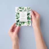 Begroting Greenery Leafy Modern Wedding Flyer (Hand)