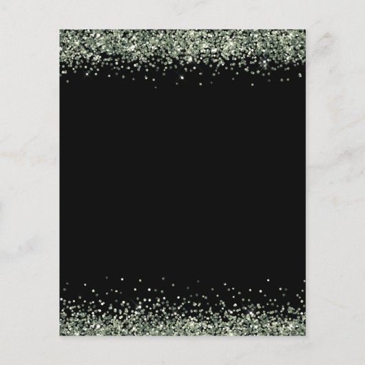 Begroting Groene Glitter-kerstfeest Zwarte (Achterkant)