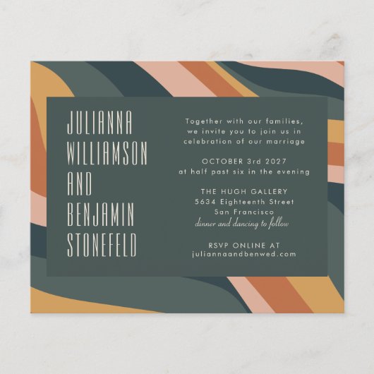 Begroting Groovy 70's aarthy Boho Stripes Wedding (Voorkant)