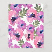 Begroting Grote Waterverf Floral Weddenschap (Achterkant)