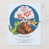 BEGROTING HEEFT EEN Blast Dinosaur-uitnodiging (Voorkant)
